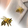 Broche Texturée de Corps d'Abeille Broche Réaliste, Émail Miel Métallique, Broche Animale Mode Bijoux pour Costumes Manteaux Sacs Accessoires, Super Mère Épouse