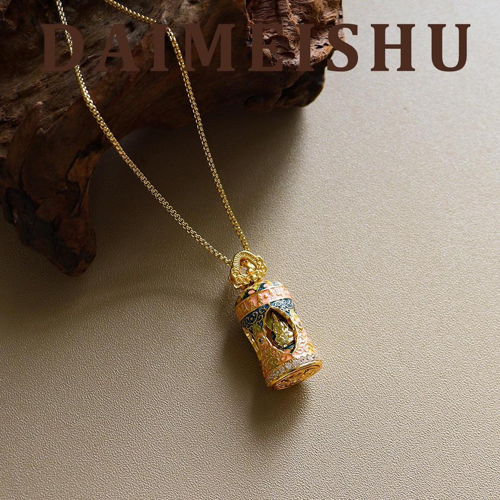 Autumn/Winter Gold Enamel Buddha Necklace - Luxury High-End Clavicle Chain