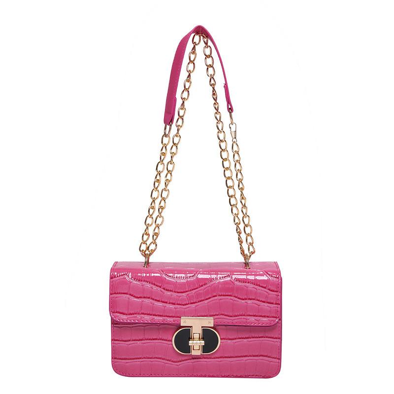 Стильная Современная Минималистичная Сумка Маленькая Квадратная с Замком для Женщин в Шикарных Цветах розовый