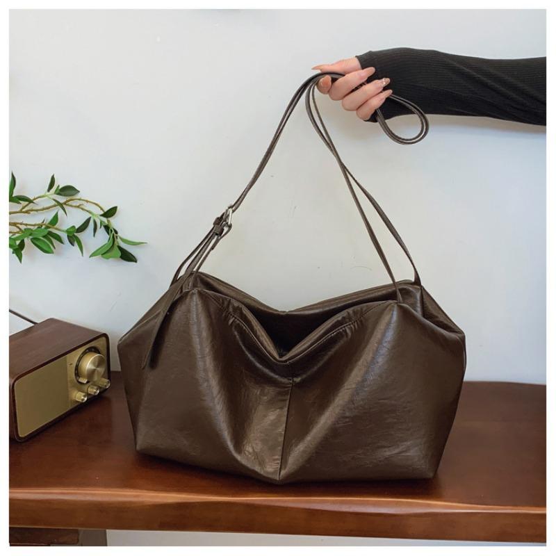 Casual Large-capacity Bag Women's Autumn and Winter New Fashion Textured Shoulder Bag Retro Commuter Tote Bag