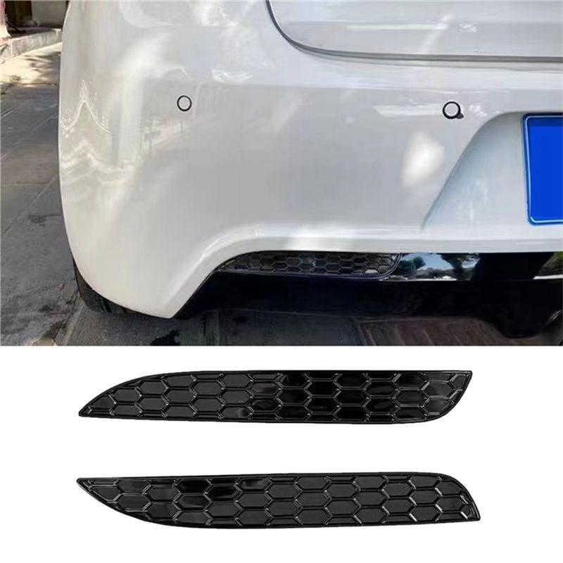 Rear Tail Lamp Fog Lamp Cover Trim Sticker 1 Pair Honeycomb Design For VW Golf 6 R20 Rear Bar Reflector Strip Deflector