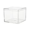 SmallShort Square Transparent Plastic Box Food-grade Wedding Candy Box with Lid Storage Box