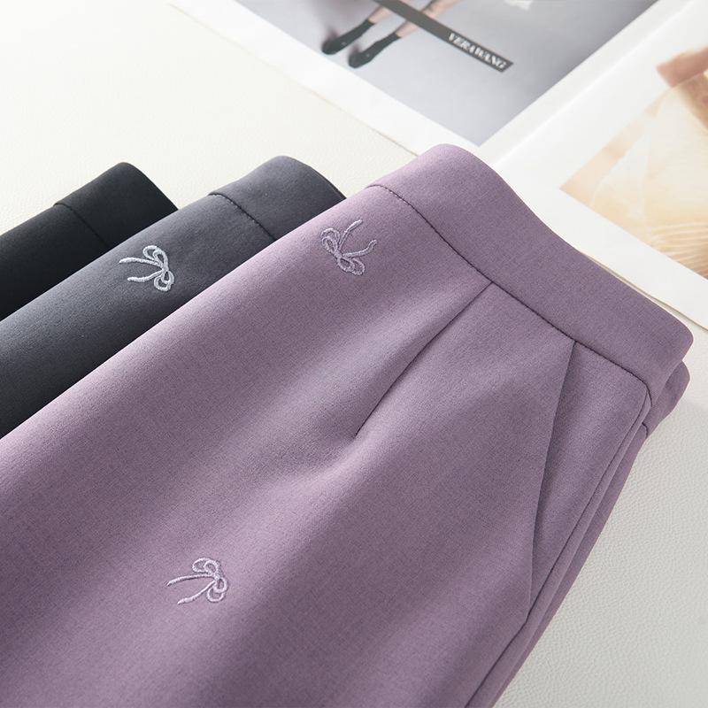 Dámská fialová midi sukně bodycon s vysokým pasem - 2025 Slim Fit rovný jarní styl