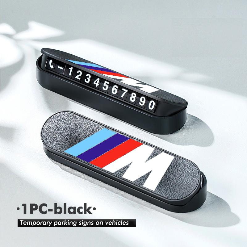 JKGN2 Suede Temporary Car Parking Phone Number Card Plate Park Stop For BMW M 1 3 4 5 6 7 Series X1 X3 X4 X5 G20 G38 F48 E36 E39