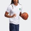 T Shirts Men's White Crew Neck Moderate Straight Fit HB5485