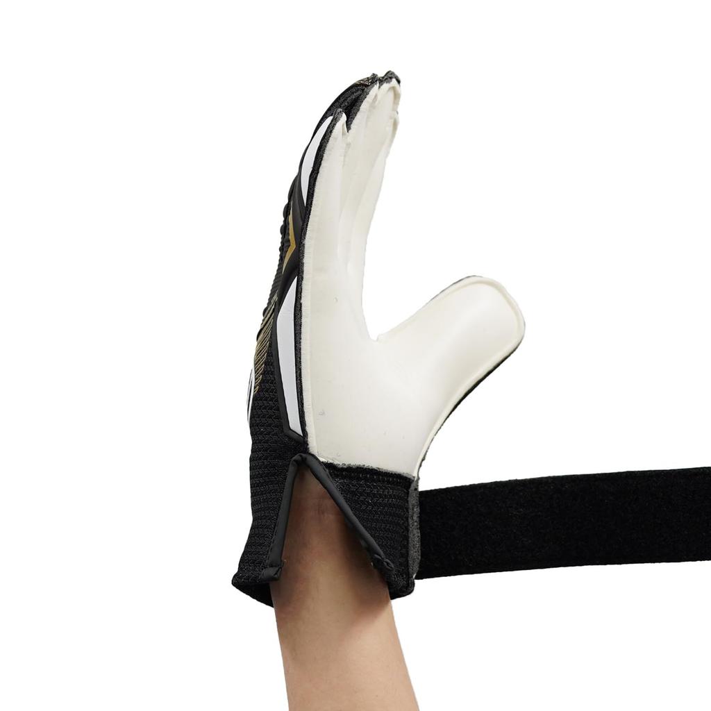 uhlsport Practice Soccer GK Keeper Gloves Powerline Elite Starter Soft 1011312 02 5 Black x Gold x White