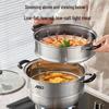 ASD 26CM Two-Layer Stainless Steel Steamer Pot