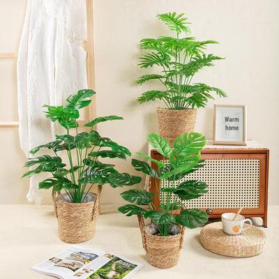 Künstliche Mini-Bonsai-Ornamente im nordischen Stil – Grüne Innendekoration für Schreibtische und Böden
