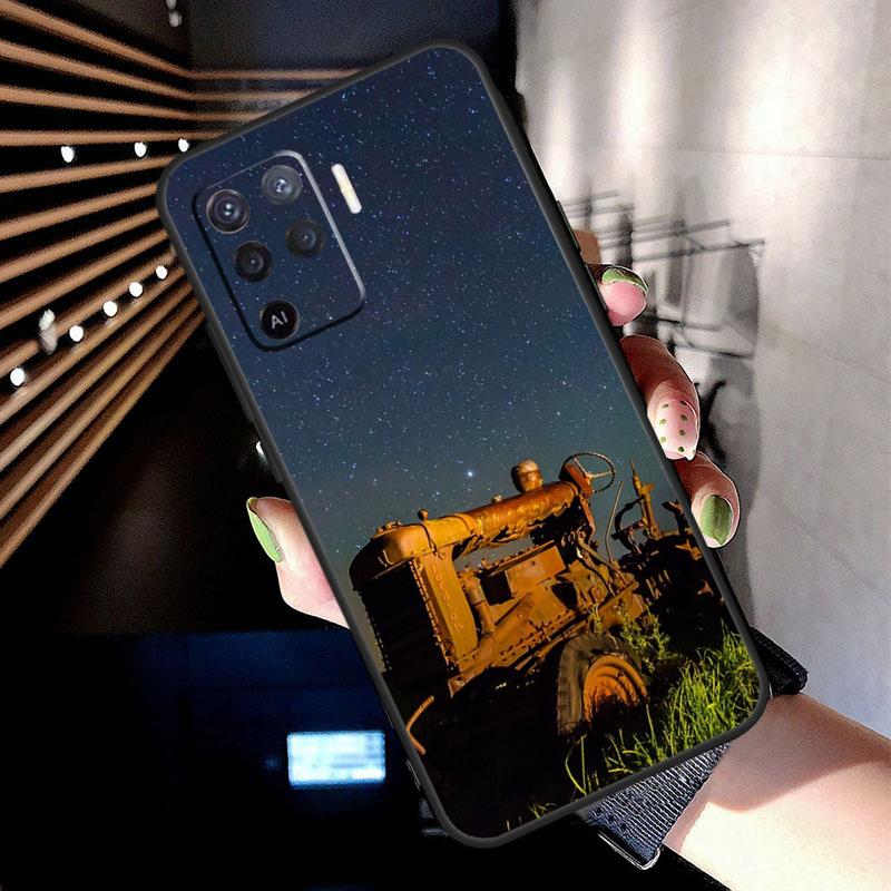 Farm Vehicle Tractor Case For Oppo A74 A54 A94 A80 A60 A40 A18 A38 A58 A78 A98 A96 A76 A16 A15 A17 A57 A77 A5 Pro