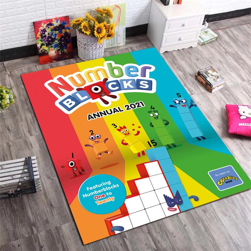 Numberblocks Cartoon Educational Area Rug Cute Digit Character Print Non Slip Rubber Back Floor Mat For Toddler Kids Nursery Bedroom Decor 40x60cm( 15x23in )