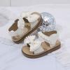 Bow Shoes Soft-Sole Elegant Style Sparkly Mary Janes Sandals Open-Toe Beach Shoes Party Shoes Fashionable Footwear for Girls