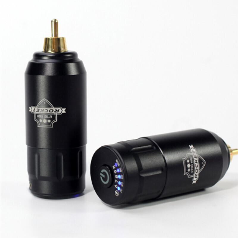 

Міні бездротова батарея Банк живлення для татуювань Ротаційна ручка для татуювання 1200 мАг 6.28*2.75cm чорний