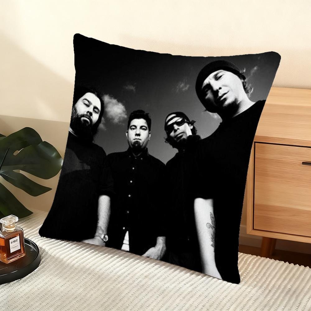 Cushion Cover Silky Short Plush Home Sofa Cushion Cover - Invisible Zipper Home Decoration Cool D-Deftones Band