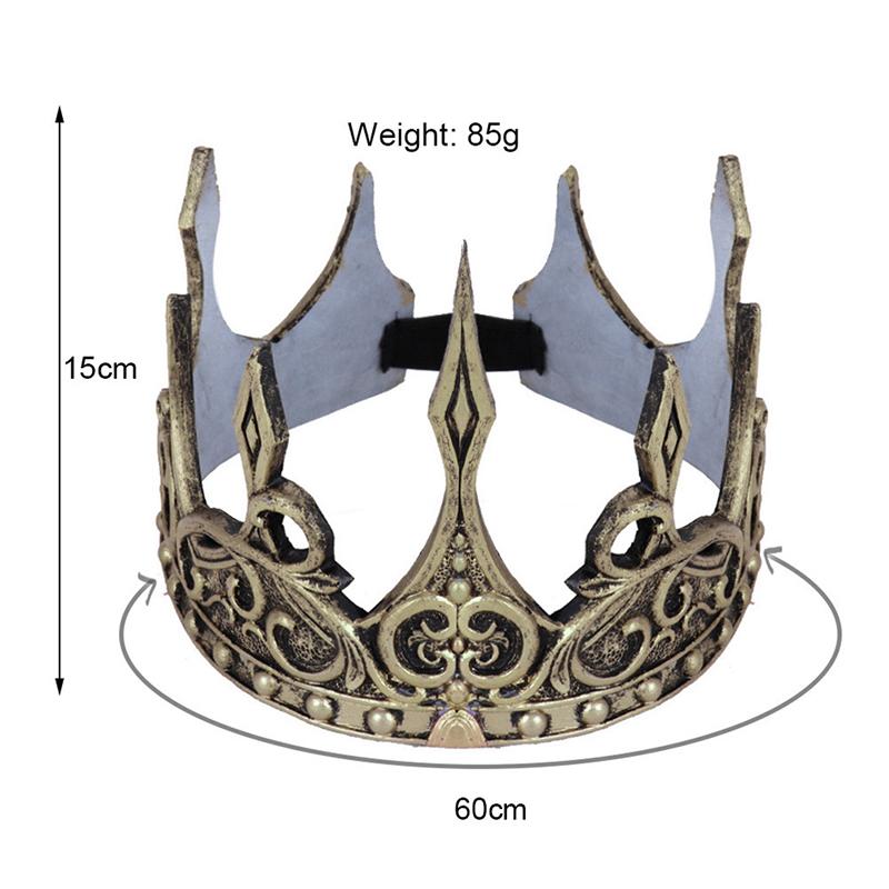 Crown King For Men Crowns Halloween Costume Kings Partymedieval Prom Boysroyal Vintage Witch Headdress Headwear