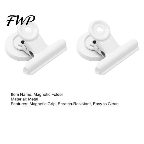 Heavy Duty Magnetic Clip 2Pcs Folder Strong Metal Binder Clips 38mm Key Holder Heavy-Duty Fridge Magnets for Refrigerator Whiteboard Office