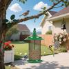 Squirrels Proof Outdoor Bird Feeder Metal Construction Feeding Ports Weatherproof Roof Design For Finches