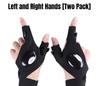 LED Lighted Fishing Gloves, Waterproof Finger Flashlight Gloves for Night Fishing Repair Emergency Use