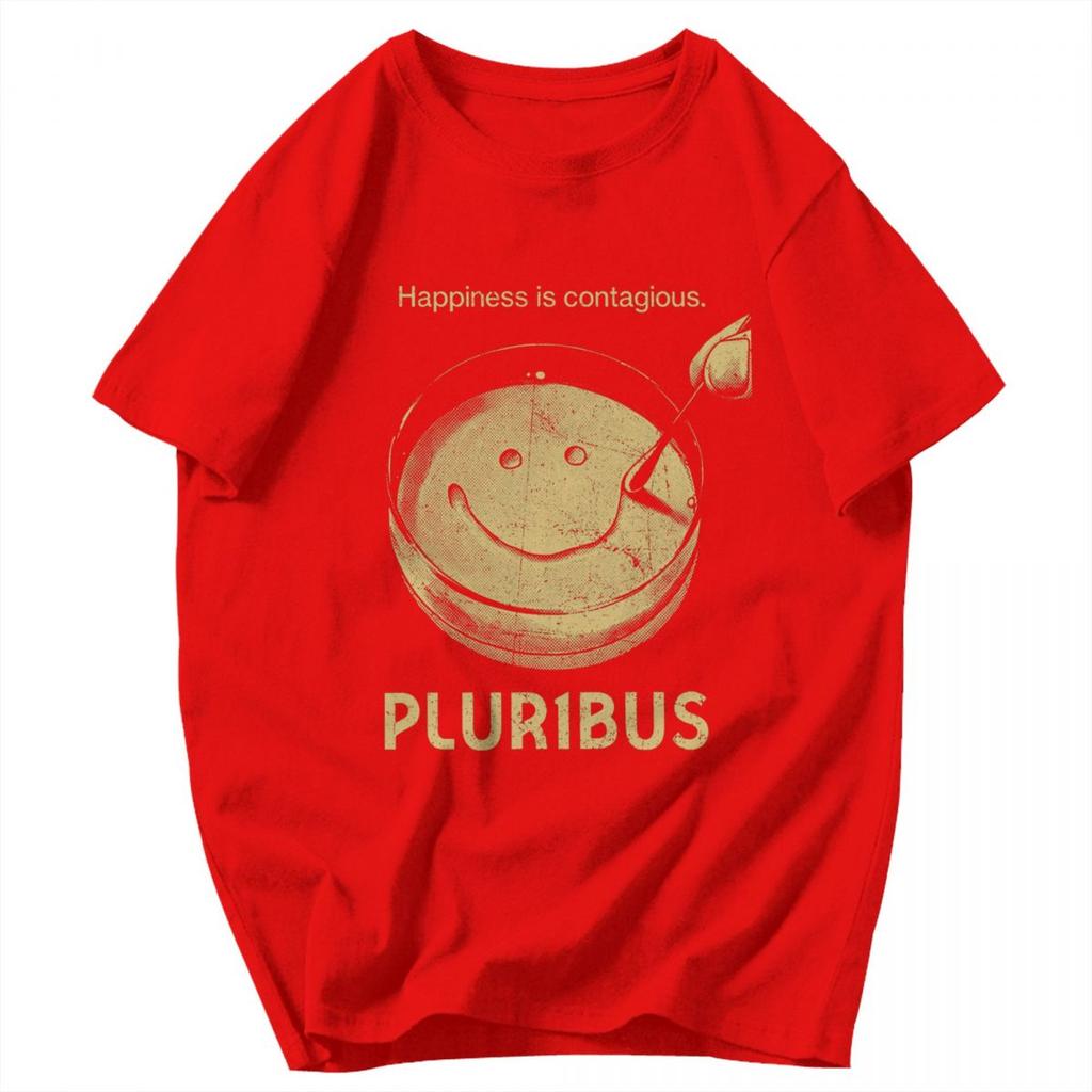 Men T Shirt Pluribus Happiness Is Contagious Summer Y2K Graphic Anime Unisex Tops T Shirts