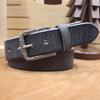 Retro Korean Style Distressed Genuine Cowhide Belt for Men