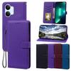 PU Leather Flip Wallet Phone Case for Xiaomi POCO X8 Pro Max Litchi Texture Card Holder Kickstand Wrist Strap Protective Cover
