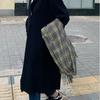 Green Plaid Scarf for Women in Autumn and Winter Retro All Match Imitation Cashmere Korean Style Warm Student Long Scarf Shawl Trendy