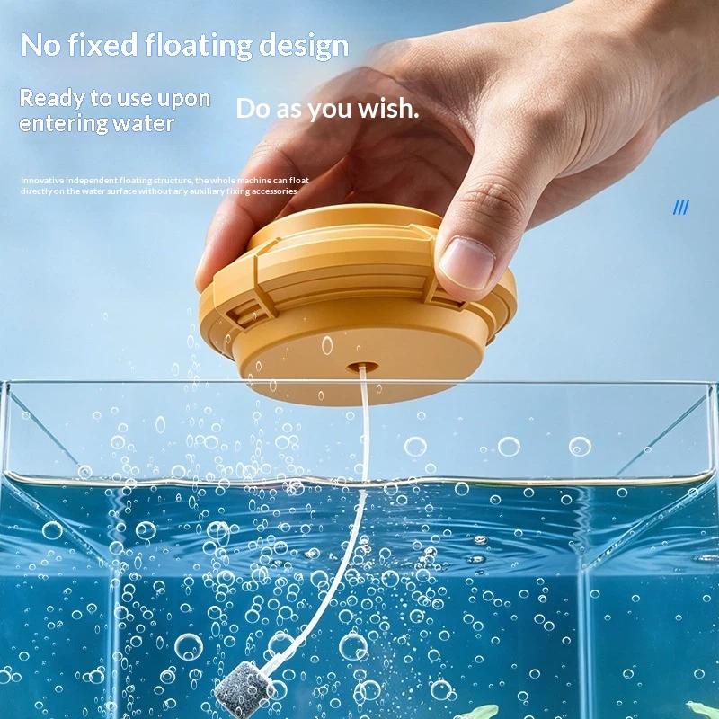 Waterproof Automatic Oxygen Pump Portable Intelligent Floating UFO Aerator for Backyard Pond Fish Tank Fishing