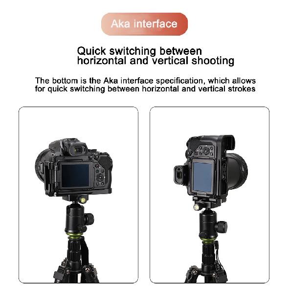 FOTGA For Nikon P1100 Quick Release L Plate Bracket Holder Hand Grip For Nikon P1000 Digital Camera For Arca Swiss Tripod Head