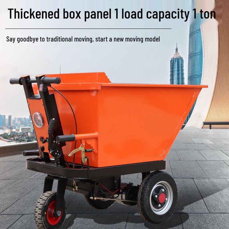 Electric Three-Wheel Dump and Utility Cart