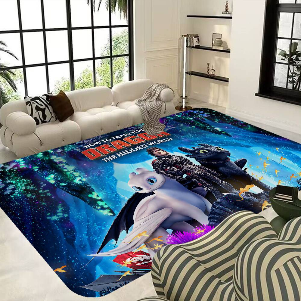 Film How To T-Train Your D-Dragon Bathroom Mat Kids Room Bedroom Decoration Balcony Anti-Slip Doormat Living Room Welcome Rug