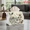 1pc Elegant Floral Tissue Box Suitable for Kitchen, Living Room, Farmhouse Table Decor - Reusable Napkin Dispenser with Tissue Holder, Decorative Stor