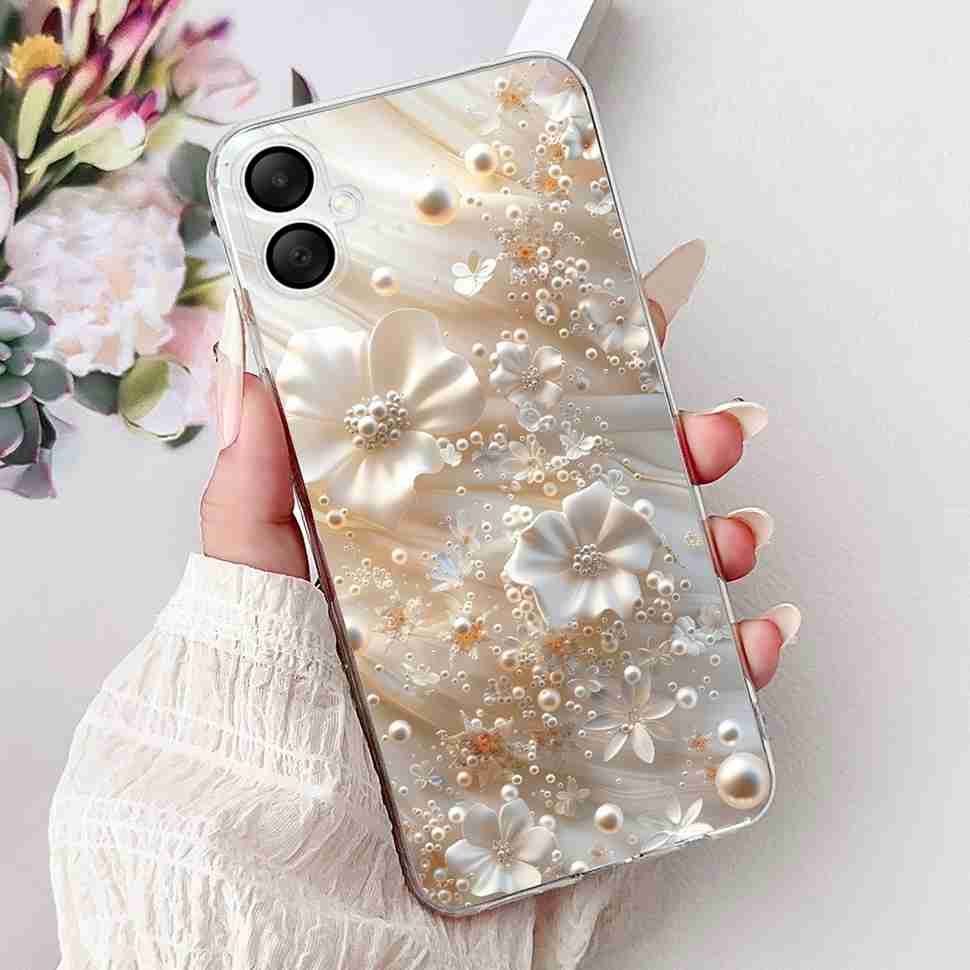For Samsung A06 4G Case SM-A065F Colorful Flowers Soft Silicone Back Cover Phone Cases For Samsung Galaxy A06 A05 Bumper