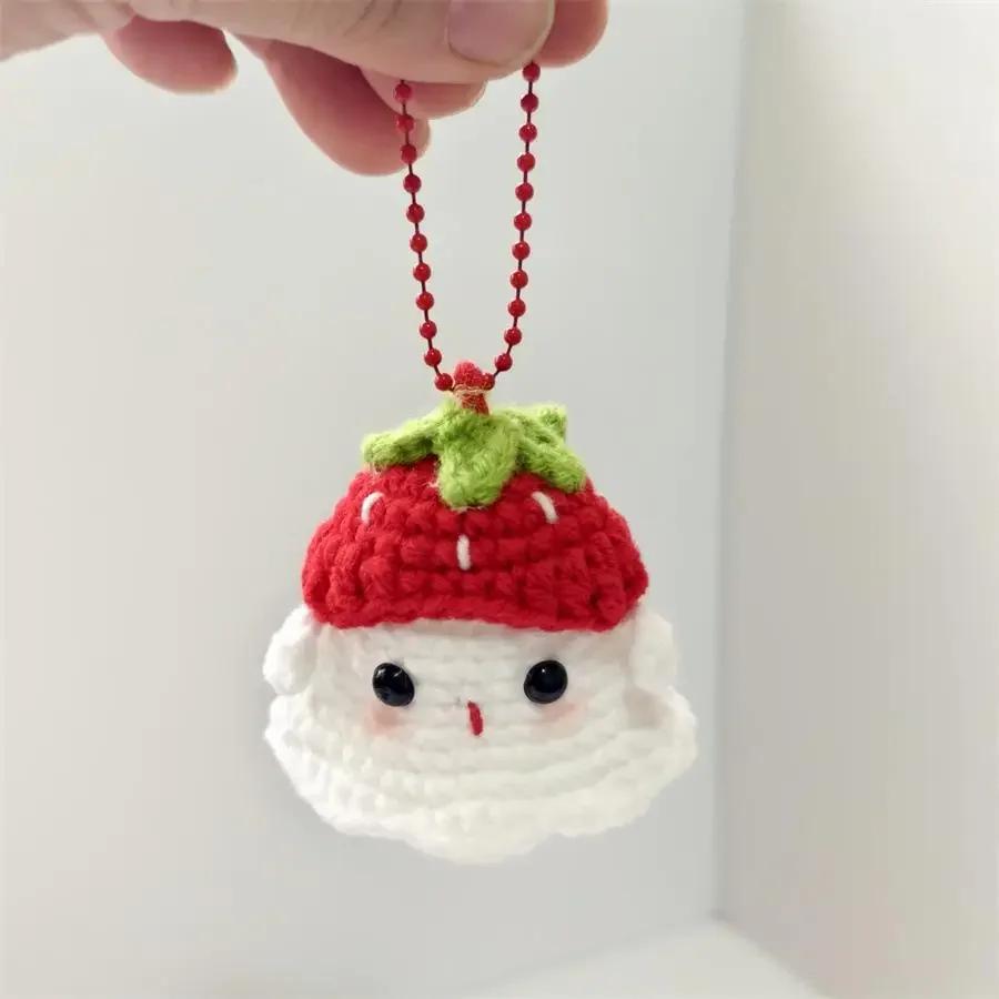 Crochet Ornament Finished Positive Figures Crochet Animals Ghost Desk Accessory Home Office Decor Christmas New Year Party Gift