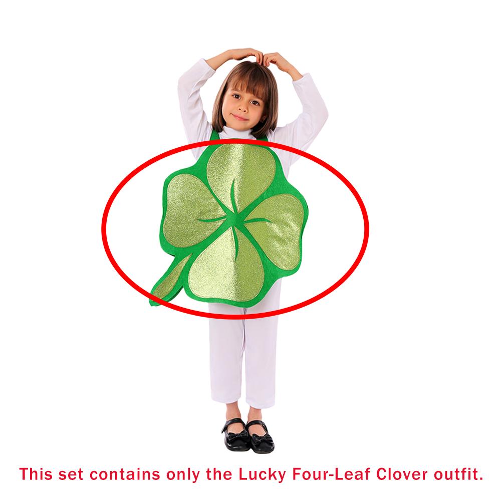 St. Patrick's Day Irisches Kostüm Set Glückliches Kleeblatt Outfit Schulfest Party Halloween Weihnachten Cosplay Kostüme Anzug