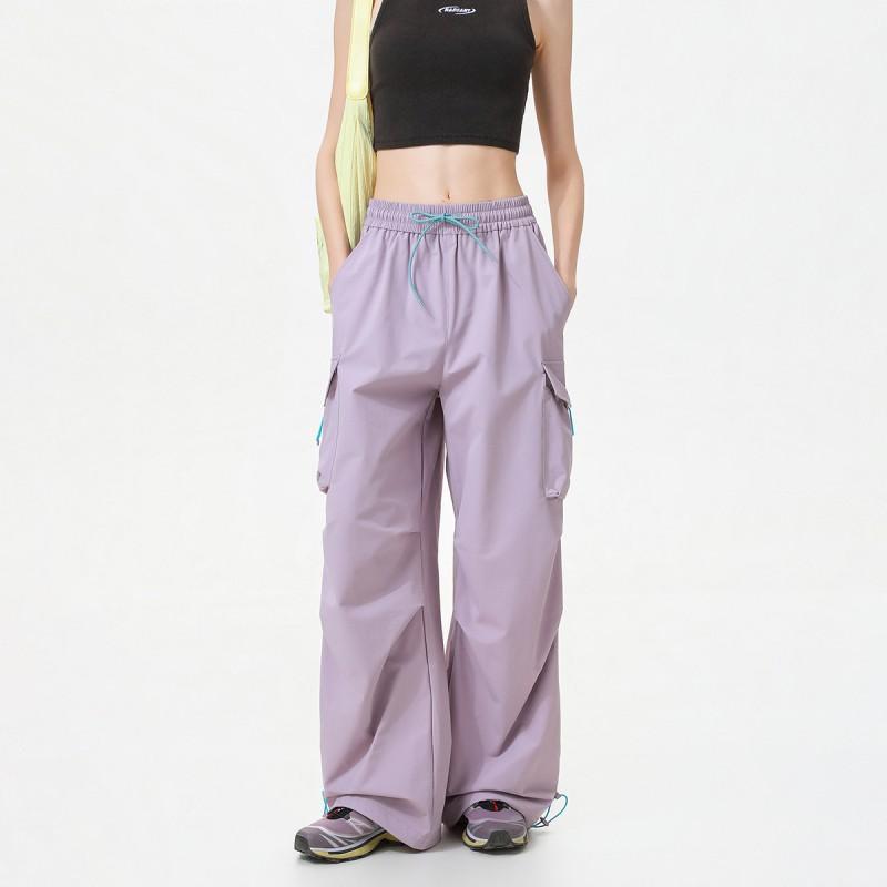 Unisex Vintage Streetwear Cargo Pants Loose Straight Leg Jazz Dance Trousers Casual Wear