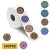 500 Stück Mandala Muster Rollaufkleber Notizbuch Kühlschrank Reise Handy Wasserdicht Cartoon Scrapbooking Ästhetische Aufkleber