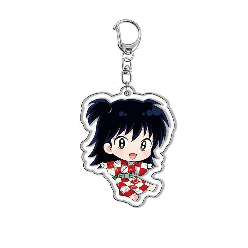 Inuyasha Anime Acrylic Keychain Set with Kagome and Sango Cute Cosplay Accessories