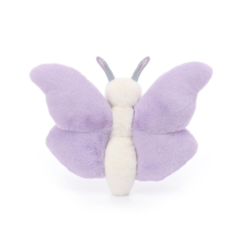 Apricot Lamb Purple Butterfly Plush Toy, Soft and Cute, Fluffy Purple Butterfly, Suitable for Boys and Girls, 19cm