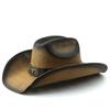 Europe, America and the West Denim Straw Hat Cow Head Belt Accessories Summer Men's and Women's Outdoor Sunshade Sun Hat