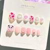 Rabbit Kids Cartoon Fake Nails Flower Cartoon Nail Accessories Children False Nails  Girls Gift