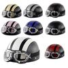 Unisex Summer Motorcycle Half Helmet - Leather Harley Style for Universal Use