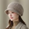 Winter mother hat women's plush thick knitted wool thermal hat in the elderly outdoor cycling cold cotton hat