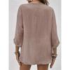 Neuer Damen Chiffon Cardigan V-Ausschnitt Knopf Langarm Leicht Casual Oberteile