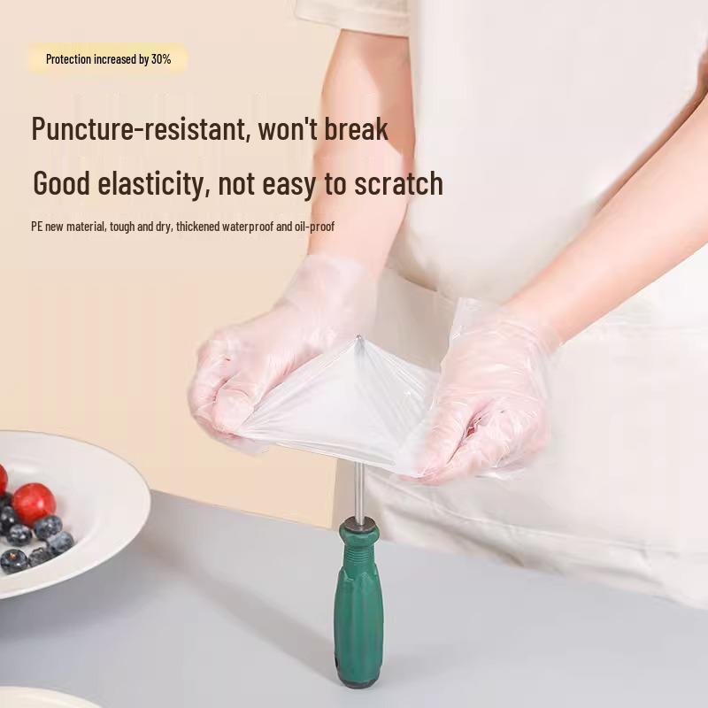 Food Grade Thickened Transparent TPE Disposable Gloves
