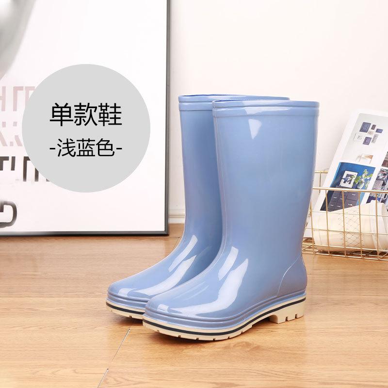 Water Shoes Women's Rain Shoes Medium and High Rain Boots Children's Cotton Lint Waterproof and Non-slip Rain Boots Rubber Shoes