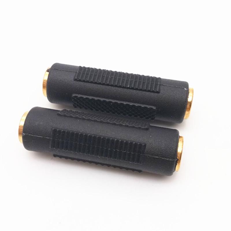Gold-Plated 3.5mm Dual-Channel Stereo Male to Female Adapter Connector