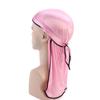 Breathable Unisex Satin Bandana Hat Silky Durag Do Doo Du Rag Long Tail Headwrap