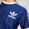 adidas Originals Striped Logo Print Crew Neck Loose Fit T-Shirt Women Tops Navy IR7466