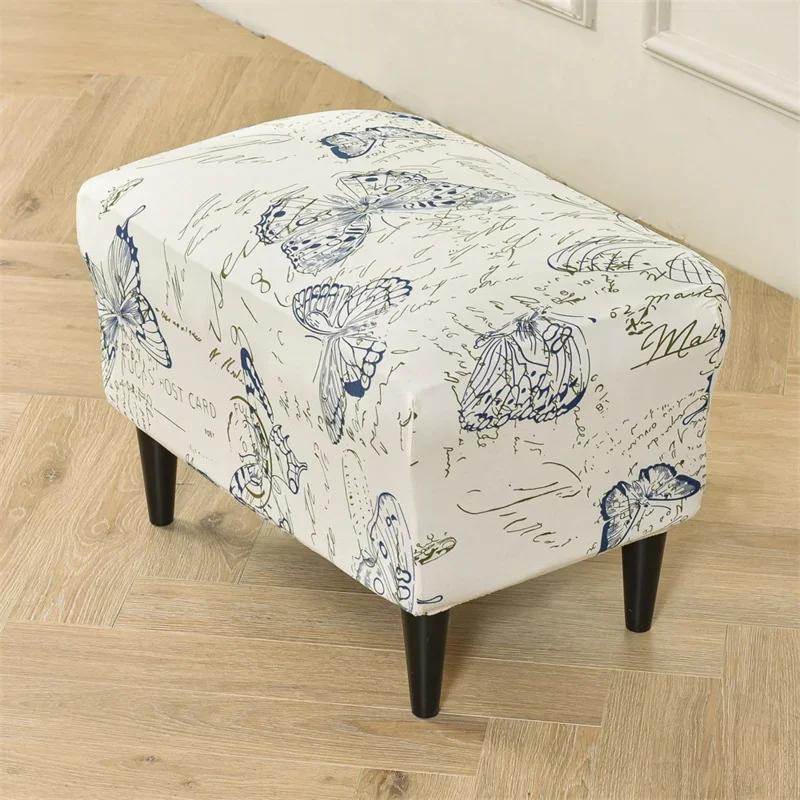 Floral Printed Wing Chair Cover Stretch Spandex Armchair Covers Nordic Removable Relax Sofa Slipcovers With Seat Cushion Covers
