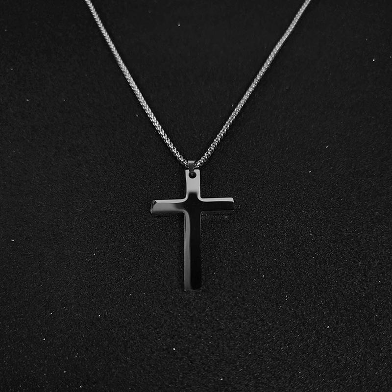 Personality Hollow Cross Pendant Necklace For Men Women Minimalist Punk Party Jewelry Gifts