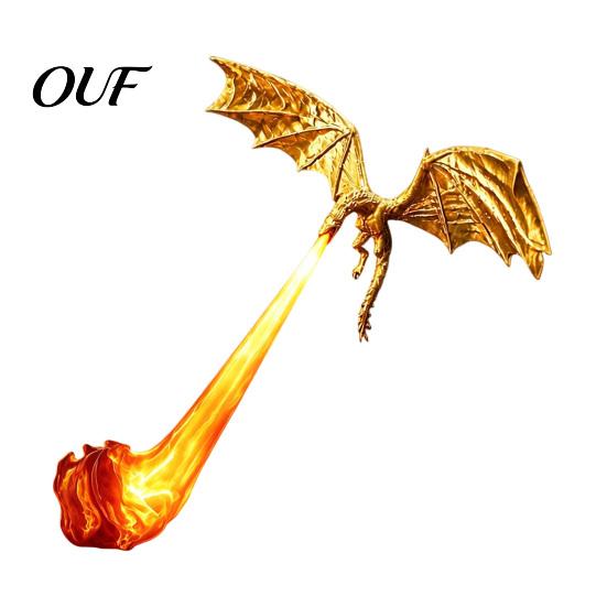 Durable PLA Dragon Model 3D Printed Fire-Breathing Bookshelf Decor, Fantasy Nook Light, Flying Figurine Theme Display with Flame, Halloween Shelf for